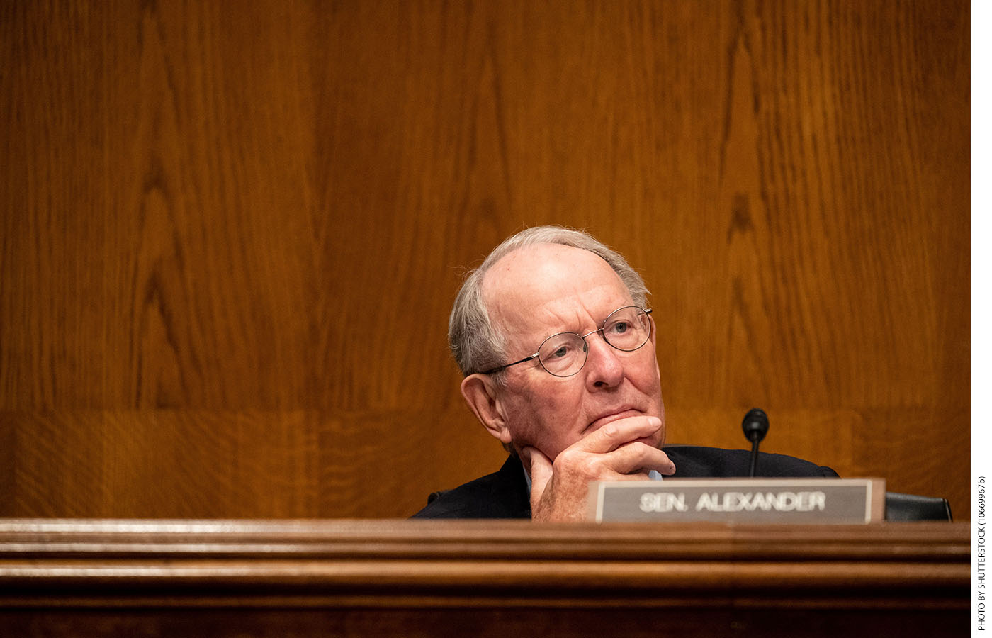 Alexander listens during the “Covid-19: Going Back to School Safely” hearing in his role as chairman of the Health, Education, Labor, and Pensions Committee, June 4, 2020.