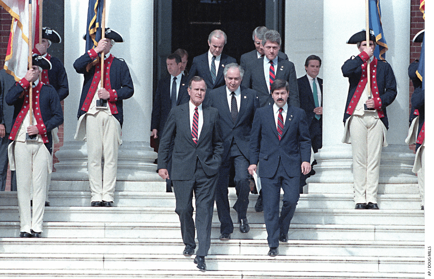 Forty-nine of 50 governors, including then-Arkansas-governor Bill Clinton, attended President George H.W. Bush’s “education summit” in Charlottesville, Virginia, in 1989
